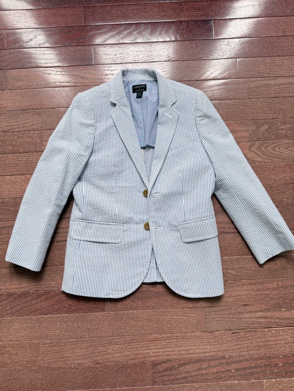 J. Crew Kids Blue & White Seersucker Blazer